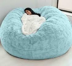 Microsuede 7ft Foam Giant Bean Bag Memory Living Room Chair Lazy Sofa Cover Ebay In 2021 Giant Bean Bag Chair Giant Bean Bags Bean Bag Bed