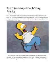 Top 5 Stupid April Fools Day Pranks