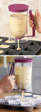 Cake Batter Dispenser Measures Out Perfect Portions For Pancakes Cupcakes Etc Product Design Gadget Cuisine Idee Cuisine Articles De Cuisine