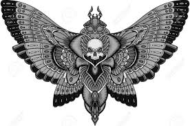 In the insect world, only a few species are unlucky enough to be connected to death. Patterned Butterfly Ornate Moth Tattoo Design It May Be Used For Design Of A T Shirt Bag Postcard A Poster Royalty Free Cliparts Vectors And Stock Illustration Image 92734703