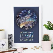 Personalised Bear Couple Star Chart Print