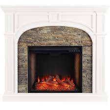 It works well to heat a room while also having the ability to simulate flames without heat. Southern Enterprises Sei Tanaya Stacked Stone Electric Fireplace