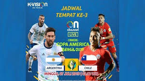 Messi sent off as argentine clinch third at copa america. Live Kvision Tv Jadwal Argentina Vs Chile Di Perebutan Juara 3 Copa America 2019 Messi Vs Sanchez Banjarmasin Post