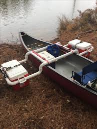 I build outriggers for my canoe in the style of bird of prey. Outriggers Dual Purpose Like Everything You Take Should Be Genius Canoetips Diyboatideas Kayak Camping Kayaking Canoe Camping