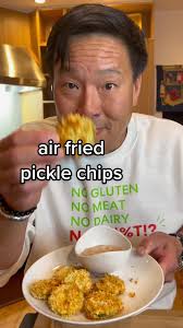 Crispy Air Fried Pickles with Dipping Sauce