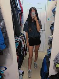 Black And White Checkered Shorts Outfit Ootd Boyfriend Tee Black Short Shorts Checkered Vans Checkered Vans Outfit Brown Shorts Outfit White Vans Outfit