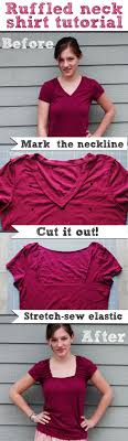 10 Easy And Adorable T Shirt Refashions Tailgating Tuesday Sew Shirt Tutorial Sewing Clothes Shirt Refashion