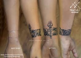 Wrist Scar Coverup Armband Tattoo In 2020 Arm Band Tattoo Trishul Tattoo Designs Band Tattoo Designs