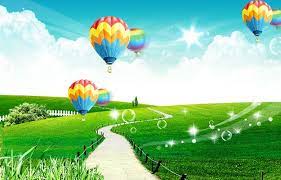 تحميل خلفية سماء صافيه وخضره وبالون مفتوحه psd psd background photoshop layers backgrounds spring outdoor