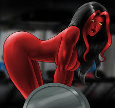 Red She-HulkElizabeth Betty Ross in the gym. (Maximilian Draco) [Marvel  Comics] : rrule34