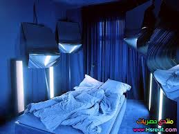 صور ديكورات غرف نوم غريبة باللون الازرق منوعات اثاث راقي وذوق 2015 و 2016