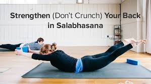 Strengthen Don T Crunch Your Back In Salabhasana Yoga For Stress Relief Teaching Yoga Back Exercises
