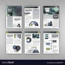 brochure template with charts and graphs