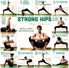 Yoga Sequence Yoga For Strong Hips Easy Yoga Workouts Yoga Sequences Yoga Training