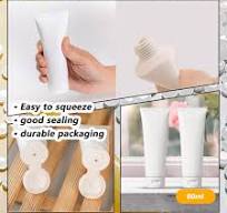 12PCS Refillable Empty Plastic Tubes White Cosmetic Storage Containers  Plastic Soft Tubes Bottle for Package Facial Cleanser Hand Cream Cosmetic  ...
