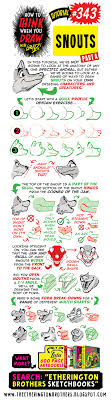 1hr and 7 min tutorial actual drawing time: The Etherington Brothers How To Think When You Draw Snouts Tutorial