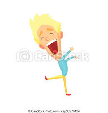 Cartoon clip art clipart comic svg male guy man hair yellow long nose piercing openclipart. Spiky Hair Blond Male Character Rejoicing Primitive Geometric Design Flat Isolated Vector Image Canstock