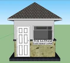 Contoh Desain Pos Satpam Sederhana Desain Desain Arsitektur Arsitektur
