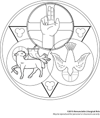 Dove father holy spirit jesus son trinity. Holy Trinity Coloring Page Find More Art At Https Www Facebook Com Annunciatioliturgicalarts