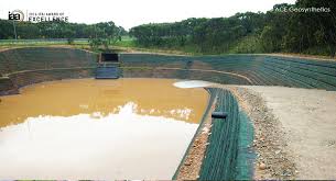 A detention pond that remains dry during dry weather flow conditions. Geosynthetic Detention Basin At Shalu Interchange Taiwan Environmental Protection Ace Geosynthetics Nigeria