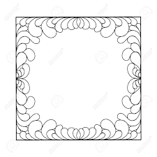 Using a pencil, try to make symmetrical designs in each layer. Doodle Frame Floral And Geometric Patterns Black And White Image Outline Royalty Free Cliparts Vectors And Stock Illustration Image 144166759