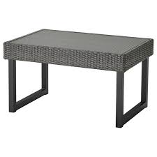 Modern black outdoor coffee table: Solleron Coffee Table Outdoor Anthracite Dark Grey 92x62 Cm Ikea