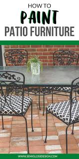 How To Paint Wrought Iron Furniture The Easy Way In 2020 Painting Patio Furniture Painted Patio Wrought Iron Patio Furniture
