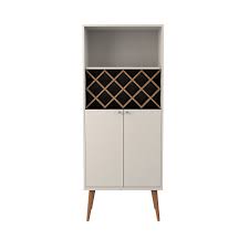 Behind the doors you'll find wine storage and adjustable shelves for plates, glasses or bottles. Manhattan Comfort Utopia 10 Bottle Wine Rack China Storage Closet With 4 Shelves In Off Wh The Home Depot Canada