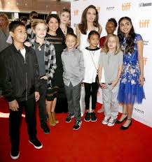 Angelina jolie strolls around paris with her kids brad pitt has been granted joint custody of his children with angelina jolie following a lengthy court battle, page six has learned. Angelina Jolie S Kids Look Like Straight Up Adults On The Toronto International Film Festival Red Carpet