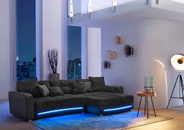 Wohnlandschaft Inkl Led Beleuchtung U Soundsystem Laredo Von Job Schwarz