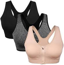Women S Zip Front Sports Bra Wireless Post Surgery Bra Active Yoga Sports Bras At Amazon Women S Clothing Sto Post Surgery Bra Front Zip Sports Bra Surgery Bra
