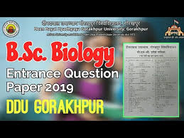 B Sc Biology Entrance Exam Question Paper Of Ddu Gorakhpur University Amit Verma Youtube