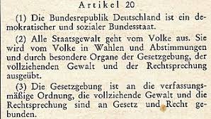 'warengattung, abhandlung, gesetzesabschnitt, geschlechtswort' gelangt in seinen hauptverwendungen durch mehrfache. Artikel 20 Des Grundgesetzes Fur Die Bundesrepublik Deutschland Wikipedia
