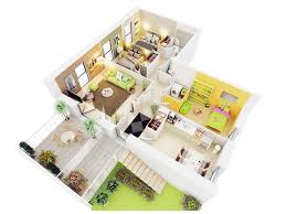 Modern dunphy house floor plan awesome plans 121239. 20 Designs Ideas For 3d Apartment Or One Storey Three Bedroom Floor Plans Home Design Lover