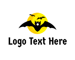 Birds On The Bat Logo Bats Flying Logo Brandcrowd Logo Maker Moon Logo Cartoon Logo Logos