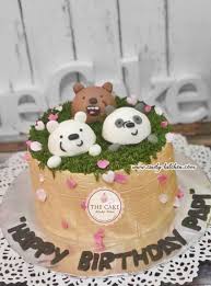 Image Result For We Bare Bears Birthday Cake We Bare Bears Bear Birthday Cake There is white frosting on the top, surrounding five pink candles. we bare bears bear birthday cake