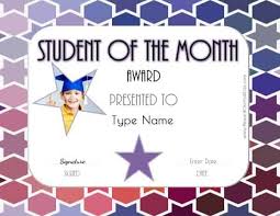 Download Free Student Of The Month Certificate Customize With Your Photo And Or Text