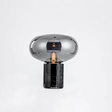 This soothing lamp combines the soft curves of glass with the stability of black marquina or smoked oak. New Works Karl Johan Table Lamp Bedside Light Reading Desk Lighting Marble Deco Ebay