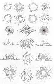 20 Hand Drawn Sunburts Objects 2 Nuevos Tatuajes Tatuajes Vikingos Tatuajes Florales