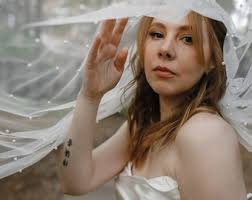 White Pearl Wedding Veil, White Tulle Bridal Hair Accessories With Comb  Beaded Floor Length Bride Accesories Wedding Headpiece