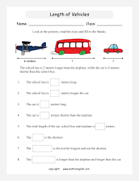 Compare The Length Of 3 Vehicles Analyze Your Finding And Solve The Length Word Problems Grade 2 Measuremen Math Worksheet Kids Math Worksheets Word Problems