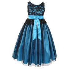 Check spelling or type a new query. Kiki Kids Usa Big Girls Black Turquoise Lace Tulle Charmeuse Special Occasion Dress 8 12