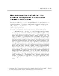 (download) arfak_62 @ hotmail.com hanif_hasan@yahoo.com rahman_mo@hotmail. Pdf Risk Factors And Co Morbidity Of Skin Diseases Among Female School Children In Eastern Saudi Arabia