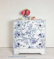 Vintage Chest Of Drawers Floral Design Hand Painted Shabby Chic Chest Of Drawers Floral Pattern Furniture Hand Painted