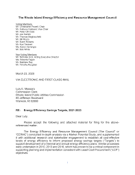 The Rhode Island Energy Efficiency and Resource Management Council