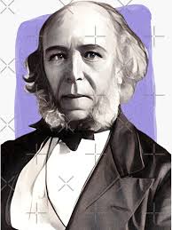 English Philosopher Herbert Spencer illustration " Sticker for Sale by  Litstoy