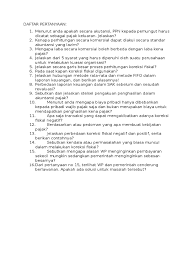 Sebenarnya, bisa saja kamu menanyakan langsung kepada agen. Daftar Pertanyaan Akuntansi Perpajakan