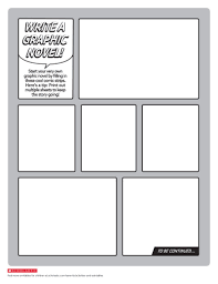Comic page templates do not include the composition lines seen in the other rough draft examples, only different varieties of panels. Create Your Own Graphic Novel Template Worksheets Printables Scholastic Parents