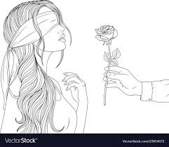 Ours is 100% free with no hidden charges. Vector Illustration Coloring Book Beautiful Girl With A Blindfold Gift Roses Download A Free Previe People Coloring Pages Cute Coloring Pages Coloring Books