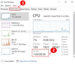 Viewing the windows 10 startup time from the task manager. How To Find Out Your System Uptime In Windows 10